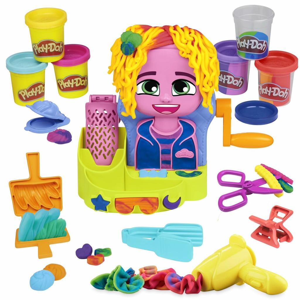Modelliermasse Spiel Hasbro Playdoh Zubehör 6 Töpfe Haare