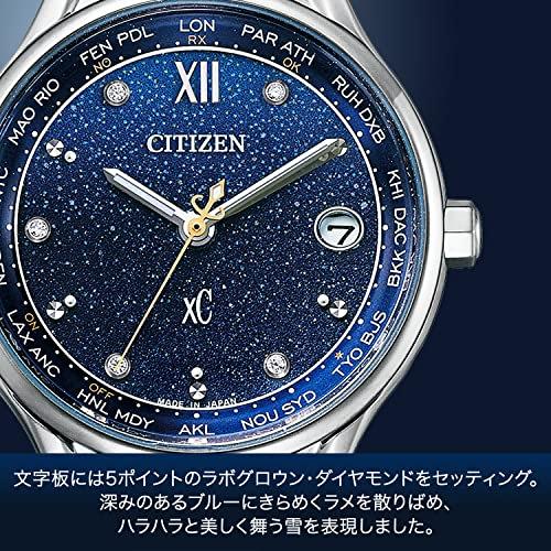 Citizen XC Eco-Drive Radio-Controlled Watch, Water Resistant, Limited Edition, Blue, EC1160-62L, Women's, Silver