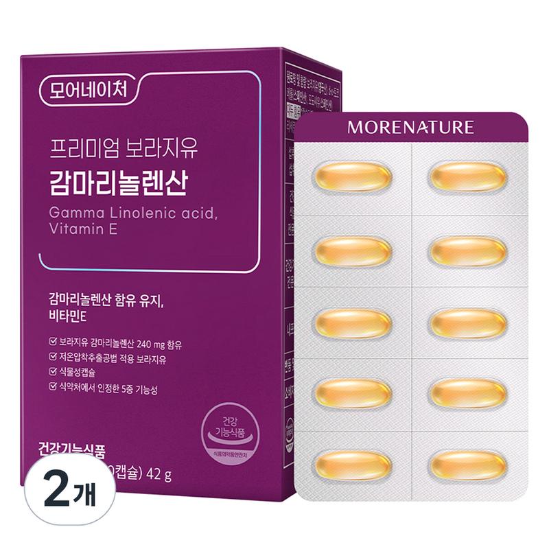 

More Nature Premium Borage Oil Gamma Linolenic Acid, 60 tablets, 2 units