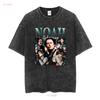 Noah Sebastian Tričko s vintage praním vintage prané Pohodlné Mírně homme grafické Unisex Strečové Stylové móda Měkké