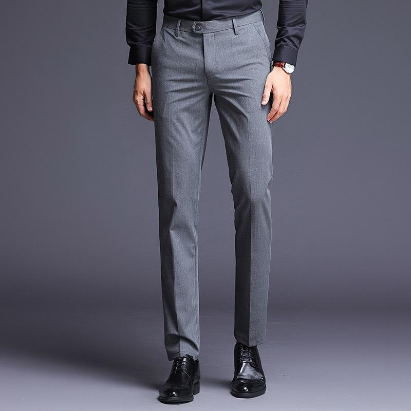 Pánské 2024 Klasické Čtyřsezónní Kalhoty s Rovnou Nohavicí - Business Casual & Profesionální Styl.