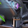 USB Car Fan with Light Adjust Speed 360 Degree Rotating Perfect for Camping Traveling Cup Holder