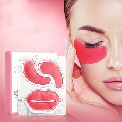 9g×10pcs Rose Eye Mask-Lip Mask Combination Set Moisturizes Eyes and Cares Lips