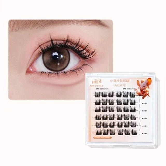 GELLA S - Thin Glue-free False Eyelashes - Hamster #Mouse - 36 Clusters