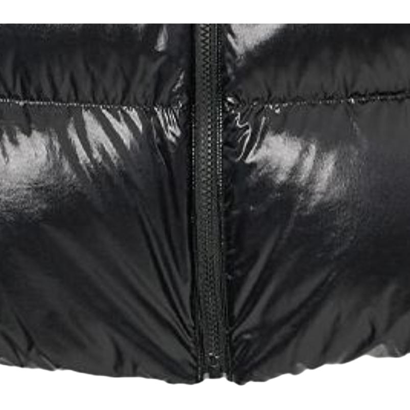 UNIQLO Shiny Puffed Stand Collar Short Zip Korean Style Quilted Down Jacket Women outerwear Black 450456-09