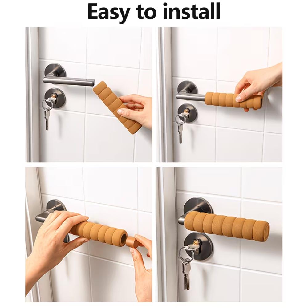 4PCS Door Knob Covers Foam Elastic Room Door Handle Protector Home Accessory Static-free Protective Home Improvement