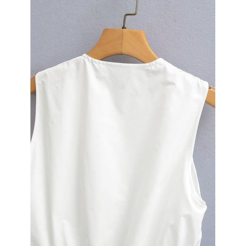 Kaslead New Arrival Women's Fashion Style Fashion Casual Easiest for Match Minimalist Balloon Hem Vest 2010770