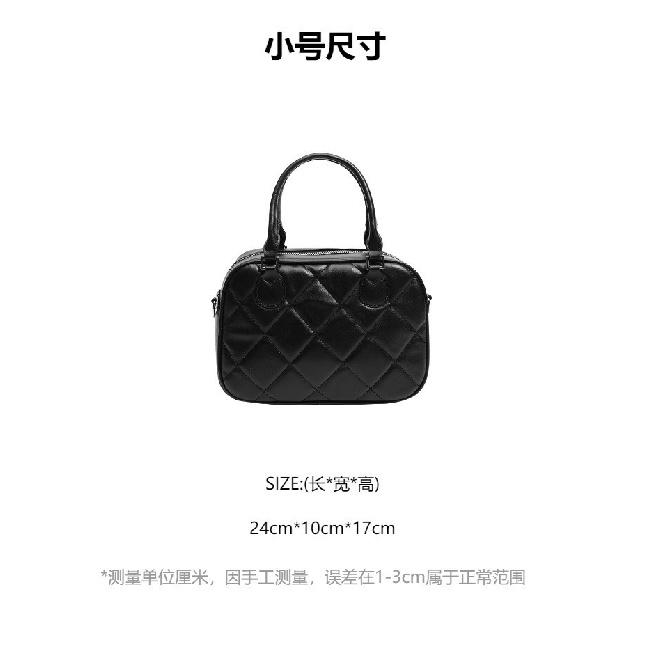 

2025 Новая большая вместительная сумка-тоут, сумка для боулинга, женская модная универсальная на плечо, для поездок, ручная сумка, сумка Boston Black（Small Size）