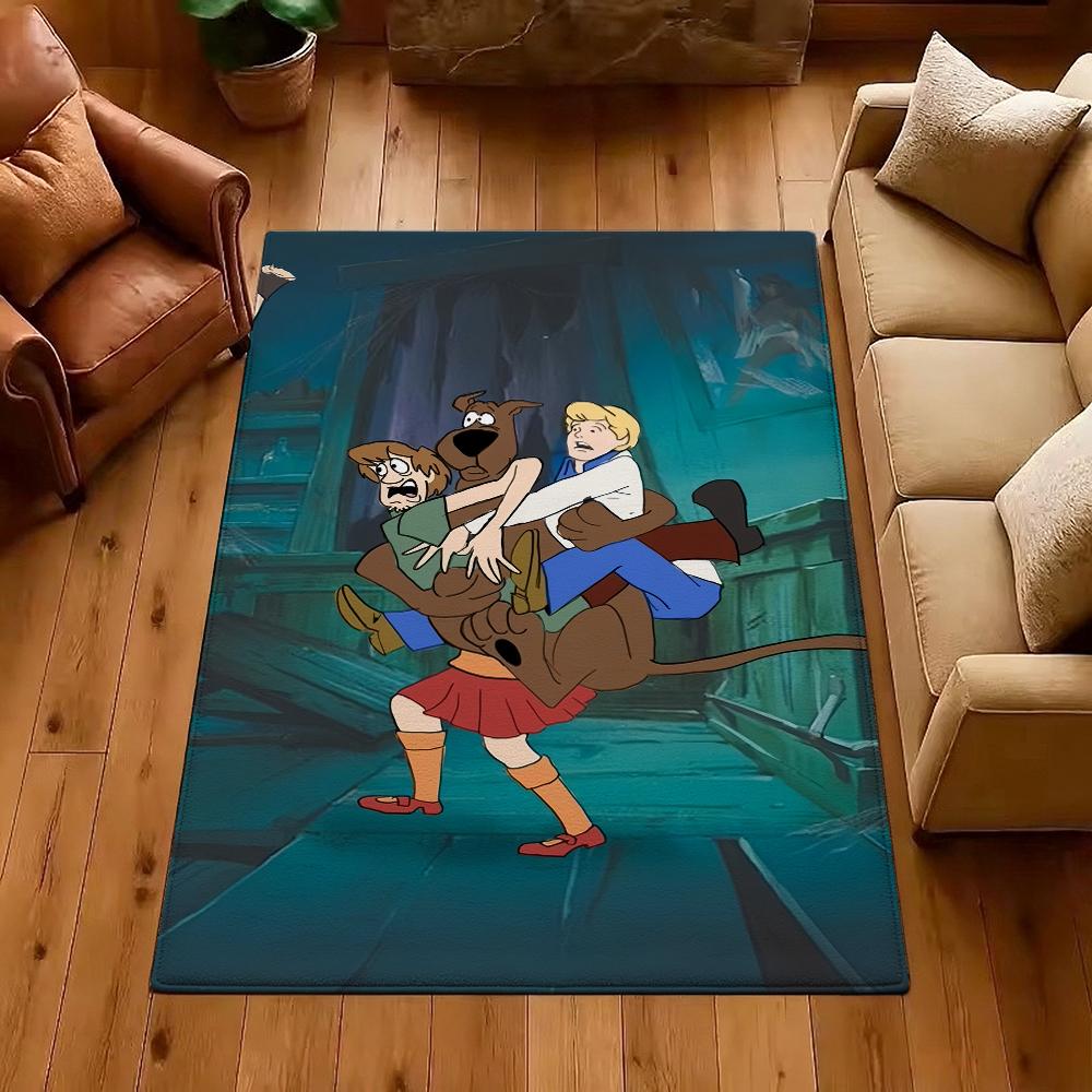Scoobydoo Gang Together Theme Rug Soundproof Noisereducing Carpet For Living Room Bedroom Office Home Decor Birthday Gift