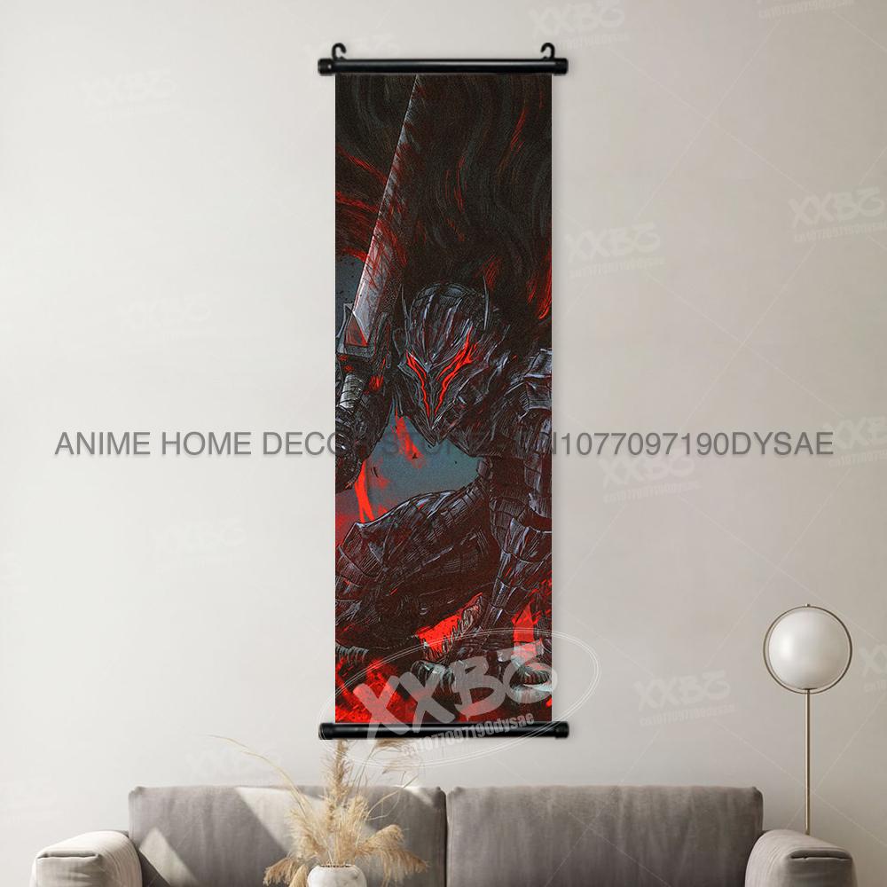 Berserk Poster Anime Scrolls Picture Guts Hanging Painting Griffith Wallpaper Casca Home Decoration Black Swordsman Wall Artwork