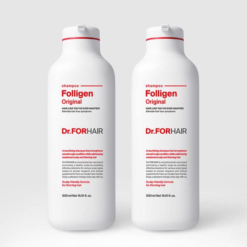 Dr.FORHAIR No.1 Hair Loss Relief Scalp Strengthening Folligen Original Shampoo 500mlX2 select