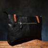Eight Boar SHIVA Genuine Cowhide Leather Small Tote Bag, Lightweight, Perfect for Commuting or School, Perfect As a Gift, Black, Stylish, K40