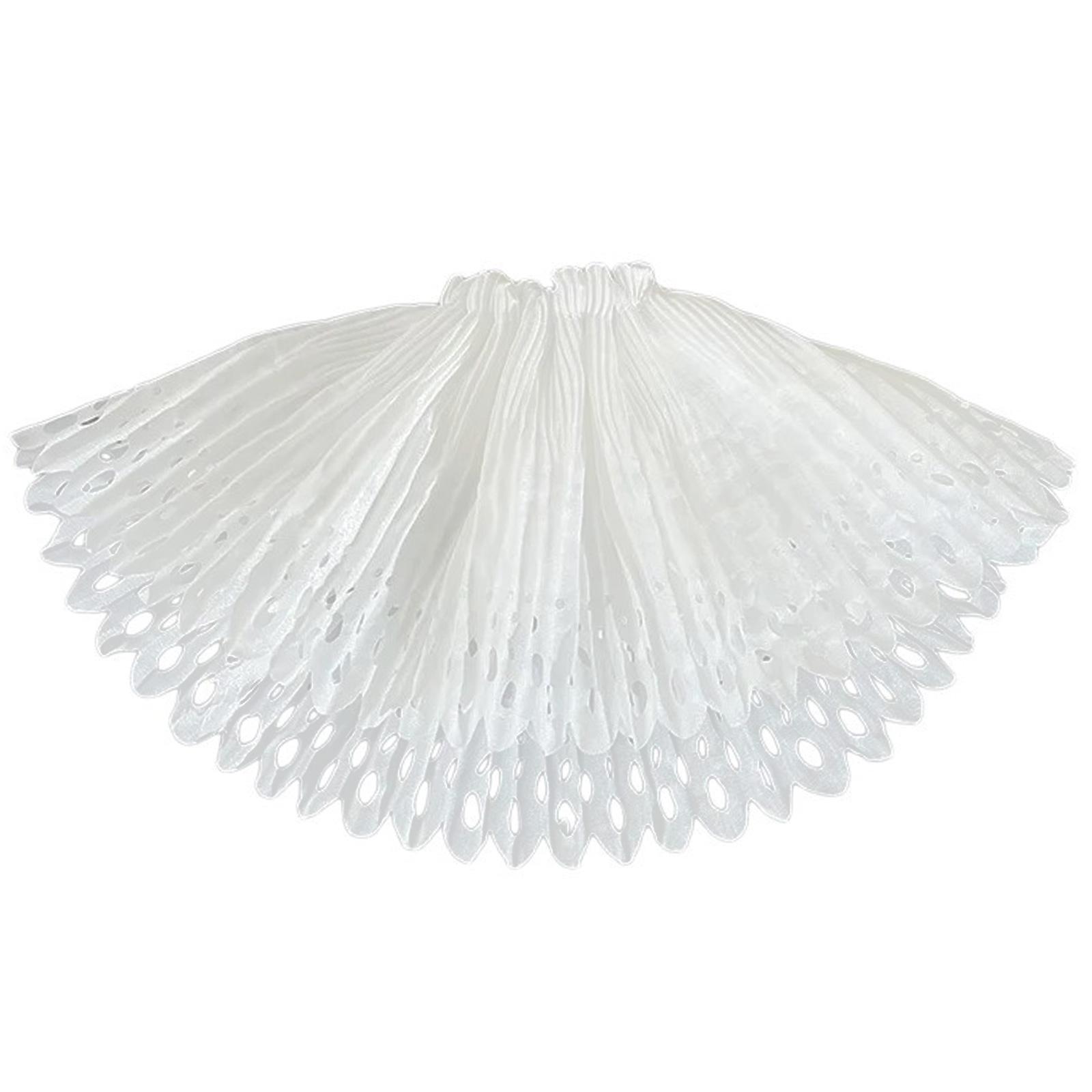 

Элегантные резинки для волос, белая ажурная двухслойная плиссированная повязка для волос и эластичная резинка для волос для модных женщин белый