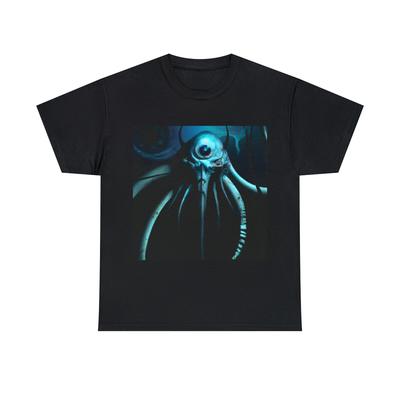 Dark Fantasy Art T Shirt Abstract Monster Metal Band Tee Tour Halloween Scary