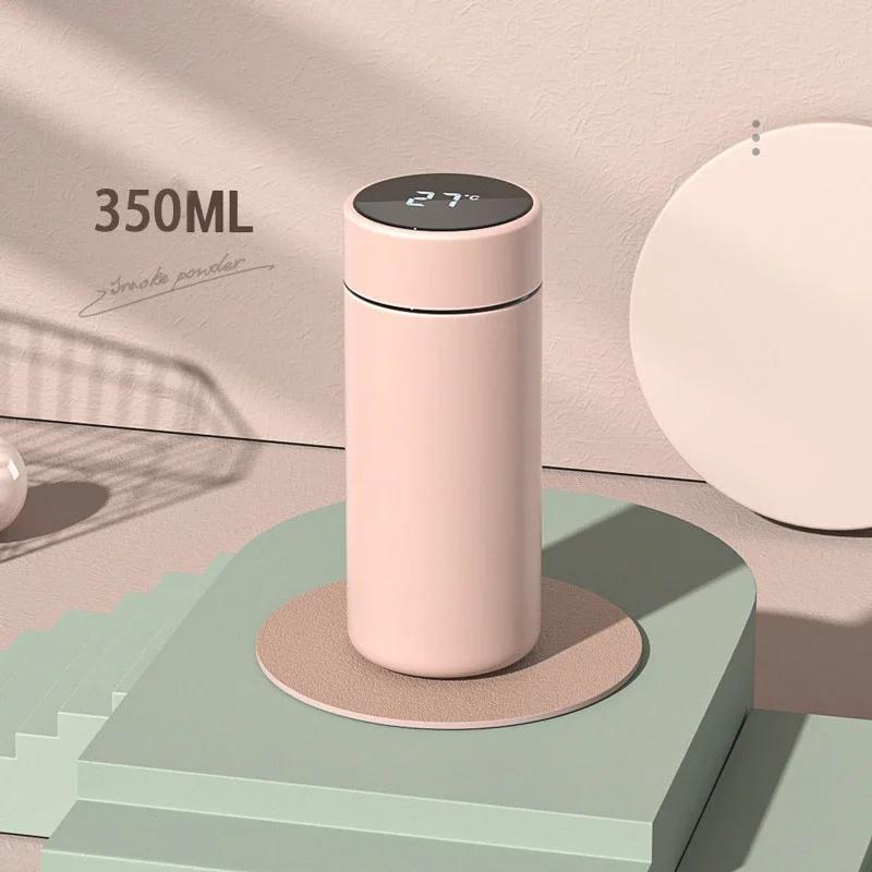 350ML Inteligentní termoska na vodu s inteligentním displejem teploty Vakuové baňky z nerezové oceli s filtrem T-kelímek