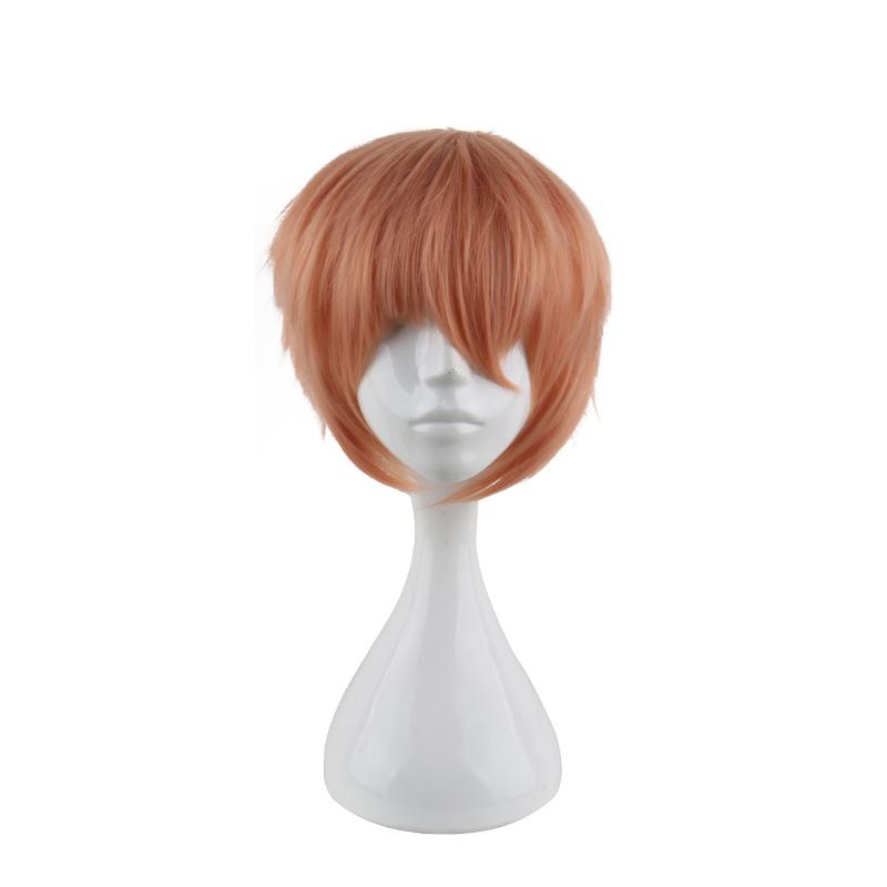 IDOLiSH7 Izumi Mitsuki Anime Cosplay Wig Reverse Curled Synthetic Fiber Blonde Game Character Party Costume Stage Performance (as the picture,12 inches)