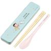 Skater Chopsticks Spoon Set Bento Adult Combination 18cm Non-noisy Made Japan Crayon Shin-chan Pastel Star CCS3SA-A