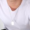 Trendy Metal Dog Tag Necklaces for Men Women Golden Polished Pendant Durable Fashion Jewelry, Daily Casual Party Wear Accessory