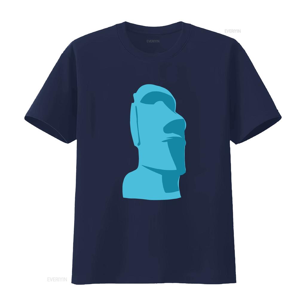 Moai T Shirt Easter Island Tiki Rapa Nui Statue Hawaii Polynesian Totem  Vintage Washed Graphic Soft Homme Casual Slightly