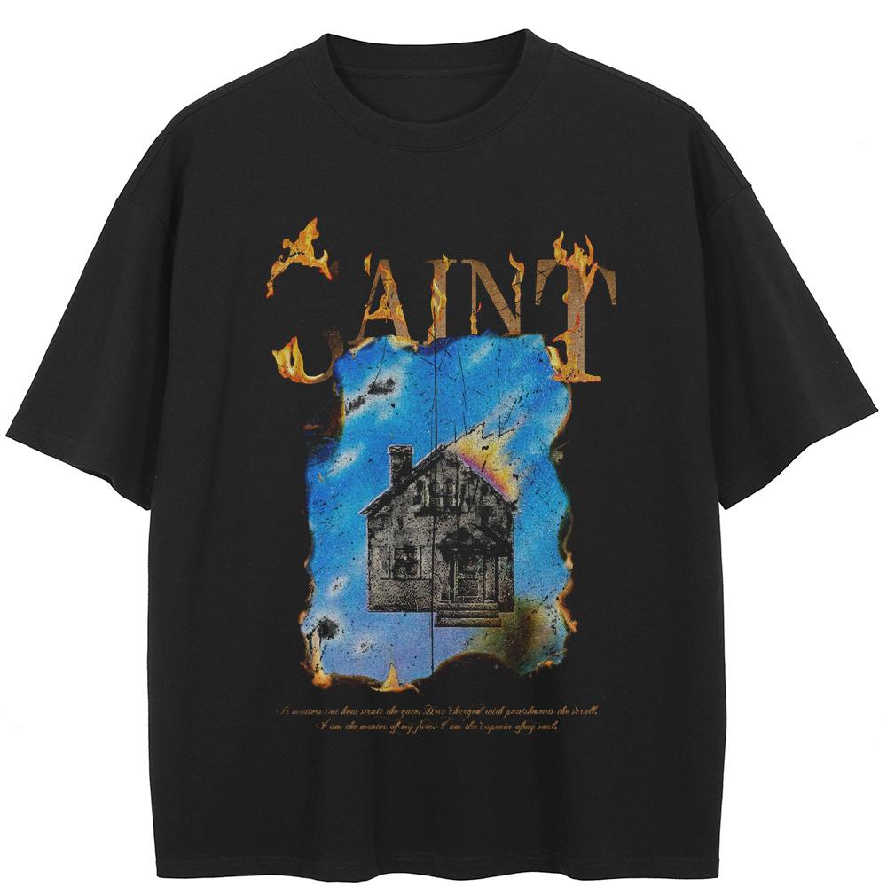 Halloween Graphic T-Shirt Cotton Tshirt Unisex Tops Tees Summer Short Sleeves T Shirt