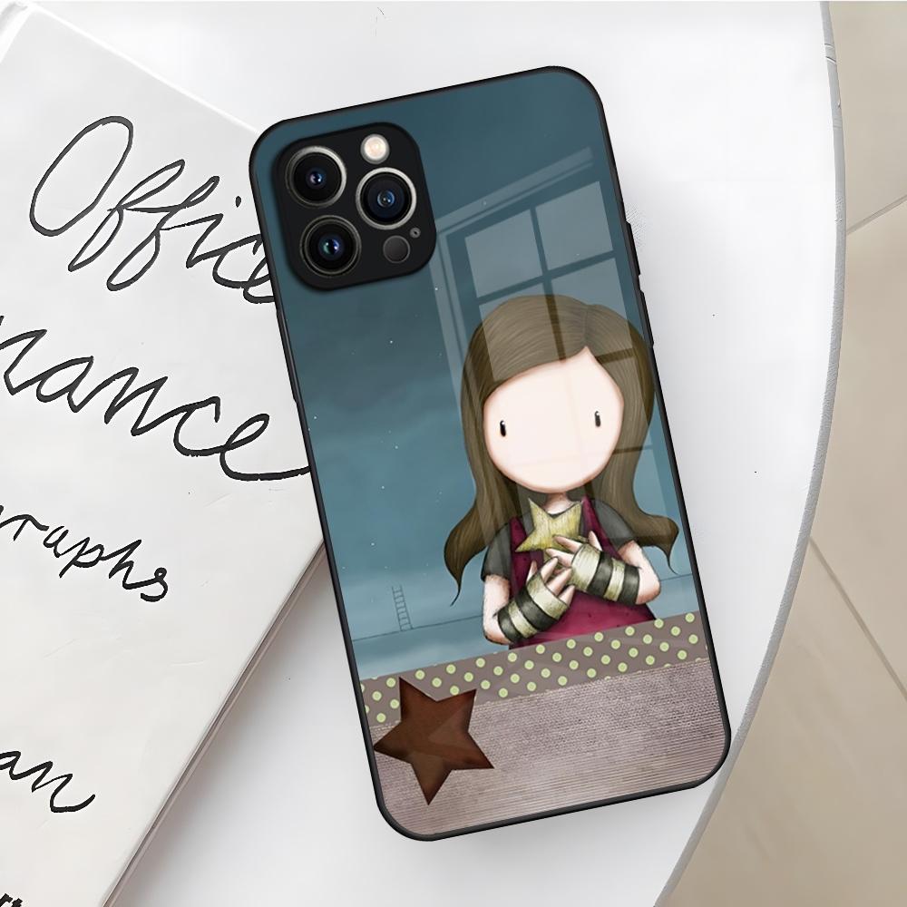 Gorjusses Cute Doll Santoroes Phone Case for Iphone 17 16 Air 15 14 12 11 13 Pro Max Mini X Xr Xs Se Puls glass Cover