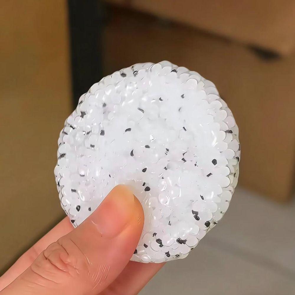 Slow Rebound Sesame Rice Balls Squeeze Toy Calming Texture Slow Rebound Toy School Use