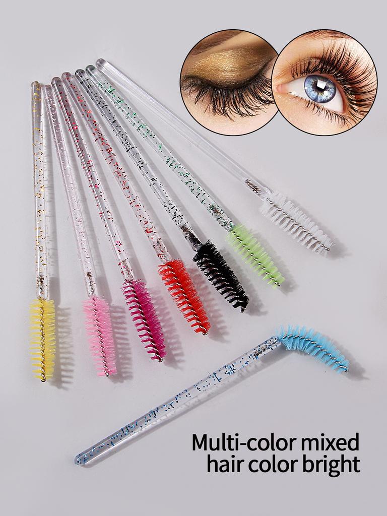 50 Pcs Color Mascara Brush, Professional Eye Makeup Brush, Mascara Brush, Easy To Clean, Reusable, Multi-functional Makeup Tool