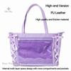 Japanese Sweet Women Ribbon Ita Bag Cute Girl Transparent Handbags Large Capacity Tote Bag Aesthetic Shoulder Bag