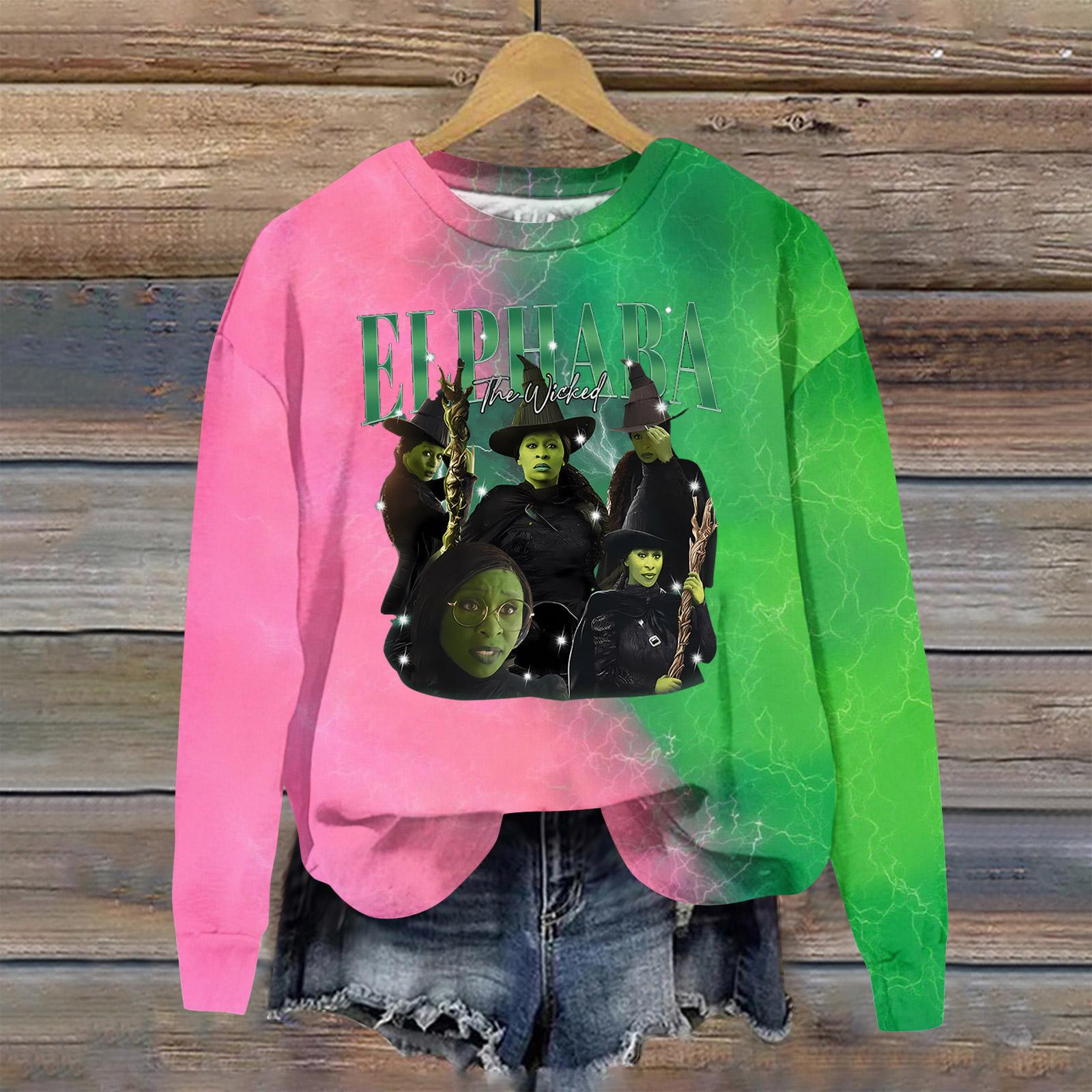 

Women s Loose Comfortable Casual Fashionable Character Printing Round Neck Long Sleeved Sweatshirt M