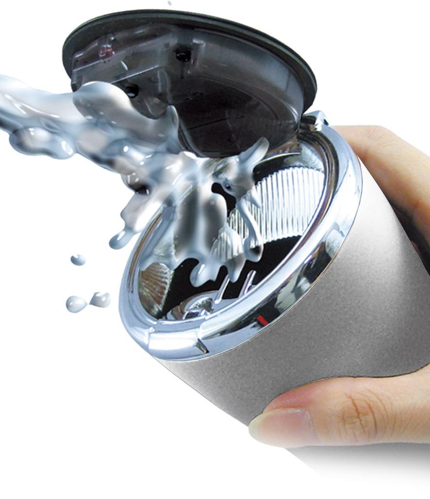 Tsuchiya Yac Car Useful Open Ashtray, Ash, White/Chrome Plated, One-Push Type, PZ-483