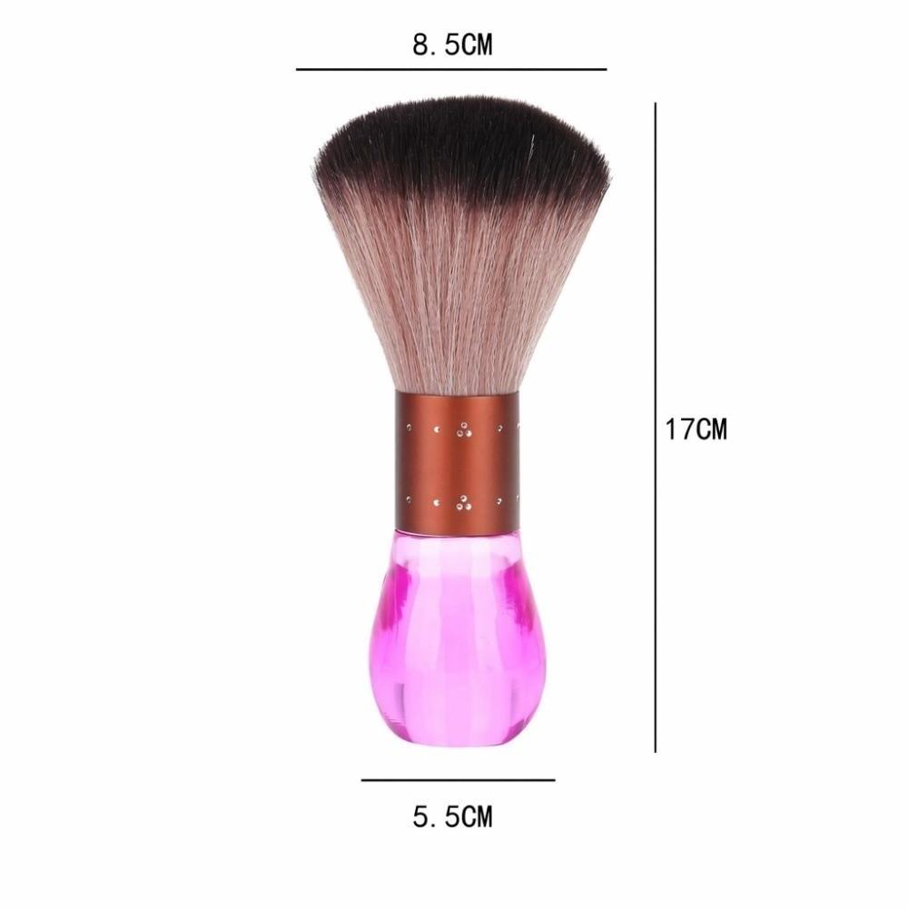 Portable Hair Sweeping Brush Soft Fiber Neck Hair Removal Brush Hair Dust Cleaning Brush Home Use розовый