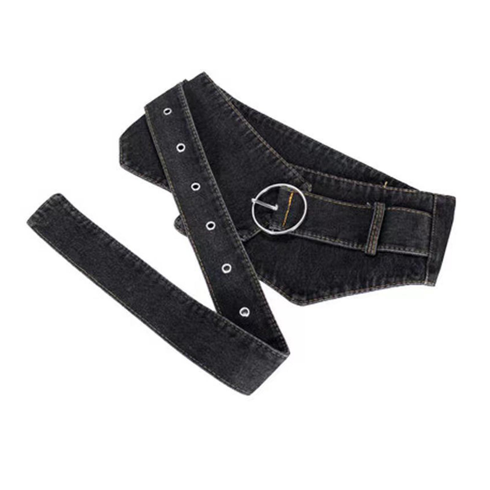 

Women s Denim Waist Shaper Casual Gathering Waist Belt Fashionable Waist Cincher for Various Occasion 6