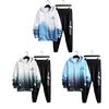Sonbahar kışlık kapşonlu pantolon takım elbise nefes rüzgar geçirmez uzun kollu erkek Hoodie İpli pantolon spor giyim seti