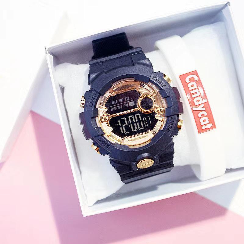 2019 Men's Trendy Waterproof Harajuku Style Matcha Green Sports Electronic Watch