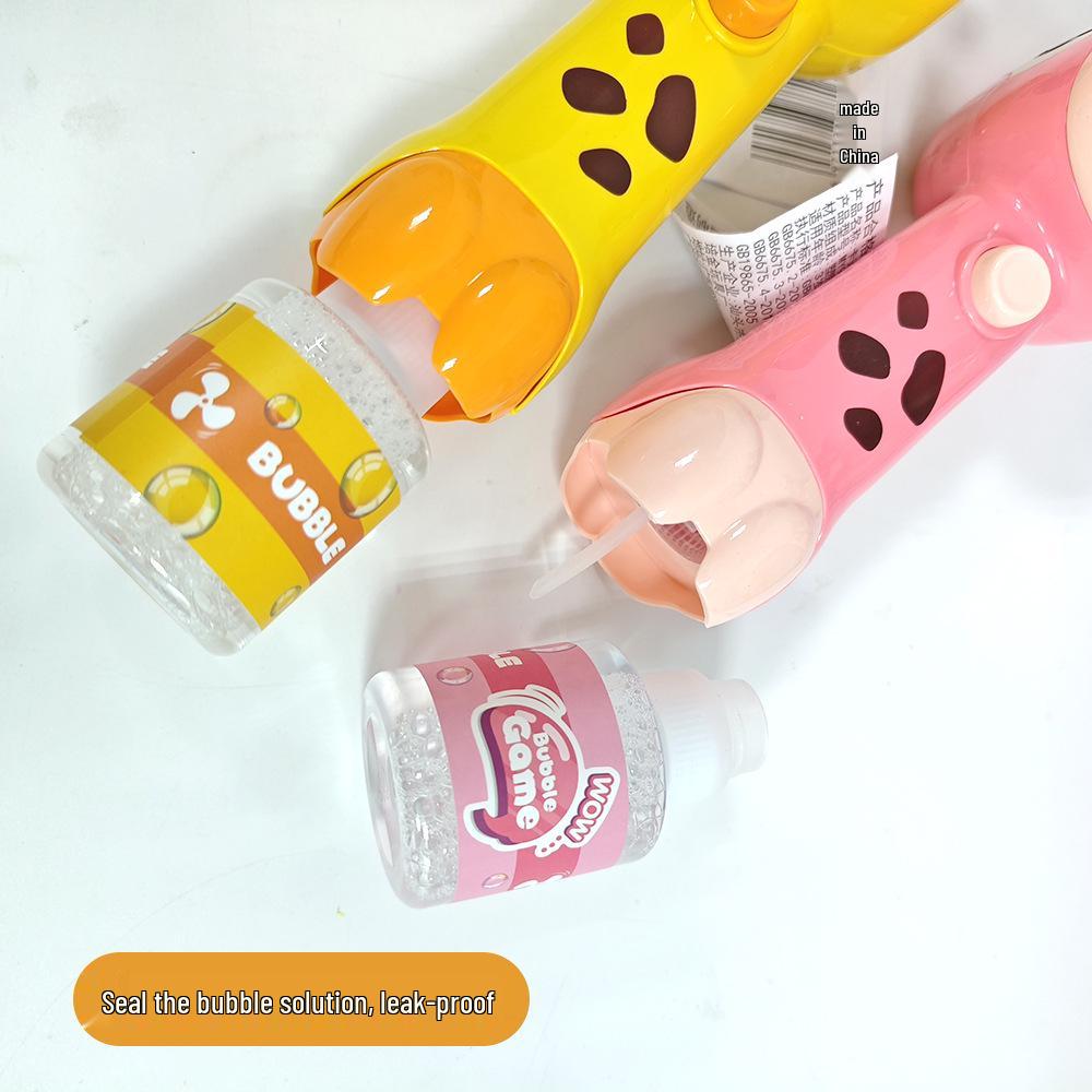 Giraffe Light-Up Automatic Bubble Wand Toy for Kids