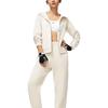 Li Ning Fitness Series Solid Color Comfortable Hooded Jacket Simple Comfortable Sports Cardigan Women Jacket Gravel-Gray AWDU114-2