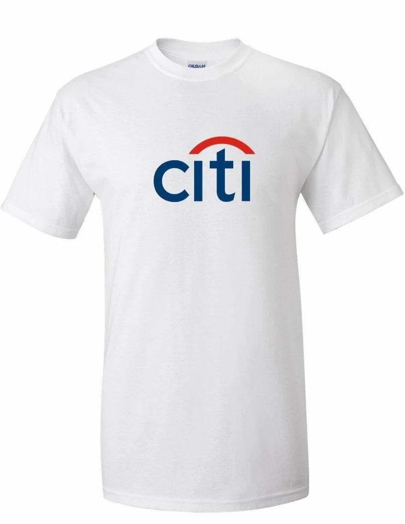 

Citi Bank Retro Logo Tee US Financial Institute Red Blue White Cotton T-Shirt L
