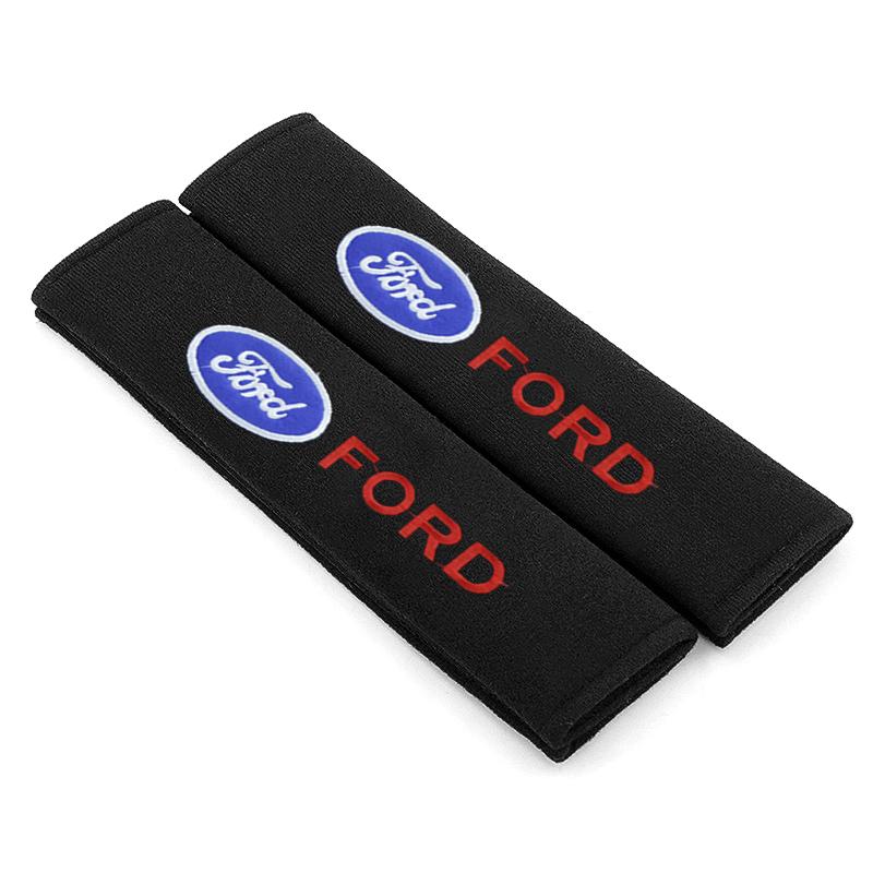 

2 шт. Чехол на ремень безопасности автомобиля, стайлинг, хлопок, защита плеча для безопасности, аксессуары для Ford Focus Mondeo Kuga Fiesta MK7 Escort Explorer Edge 2 4 MK2 MK4 Ford