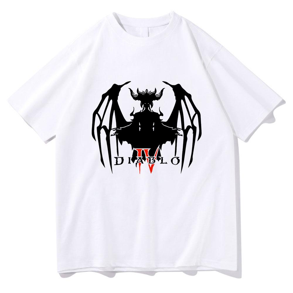 Diablo 4 T Shirt Unisex  Harajuku Aesthetic Graphic Lilith Tshirt Unisex Anime Unisexga Streetwear High Quality Casual Cotton Tee Shirt
