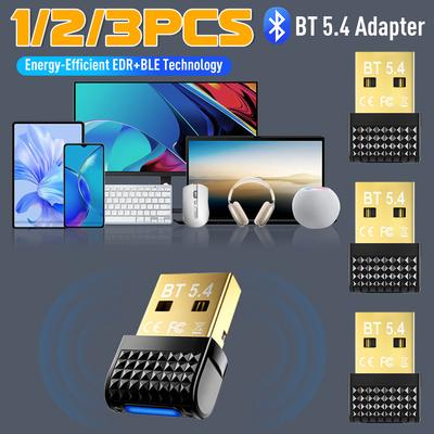 Bluetooth-Adapter für PC USB Bluetooth 5.4 5.3 Dongle Empfänger für Lautsprecher Maus Tastatur Musik Audio Sender