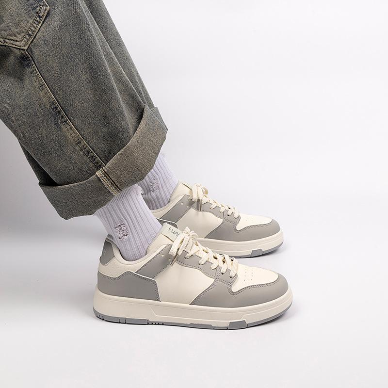 Global thick baseplate shoes men's spring men's versatile casual men's shoes fashion sports white shoes ZHQ5653-1