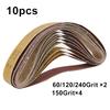 10 PCS Sanding Belts 40x680mm 60-240 Grit Sandpaper Abrasive Bands Belt Sander Grinder Wood Metal Polishing Abrasive Tools