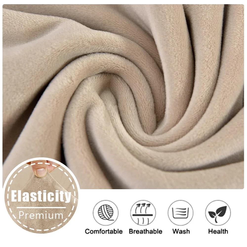 Anti-Dirt Velvet Sofa Cushion Slipcover Elastic Chair Seat Protector For Pets And Furniture Sofa Cover Living Room Bedroom Decor