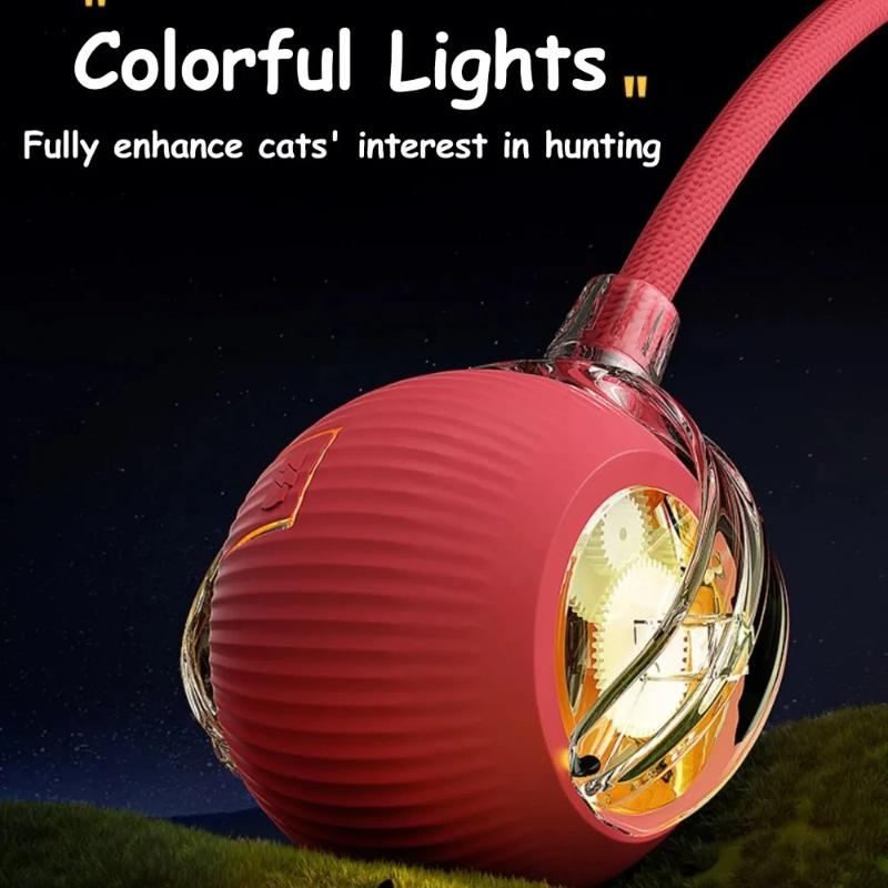 Nowa Interaktywna Zabawka Piłka dla Kota Automatycznie Tocząca się Piłka Sztuczny Ogon Akumulatorowa Inteligentna Zabawka Elektryczna dla Zwierząt Domowych Pies Kot Trening Imitacja Myszy