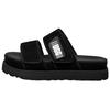Rubber Sole Quiet Slide Slippers Women's Black 1129210-BLKS
