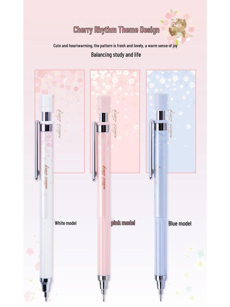 Yinglv Breakage-Proof Mechanical Pencil Set - Cute, High-Value Styles for Students (0.5 & 0.7 mm)