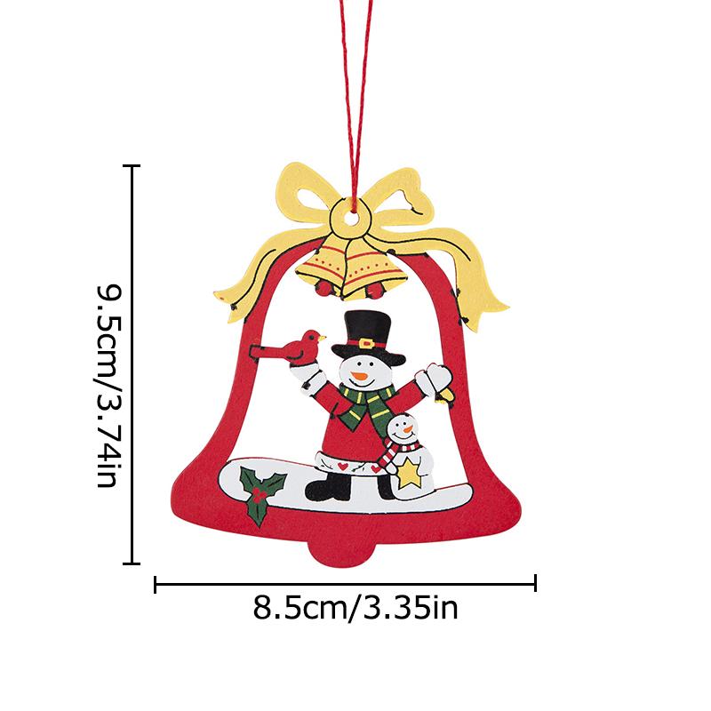 

1 шт. Счастливого Рождества, рождественские украшения, счастливого Нового года, декор для елки, красные полые деревянные подвески