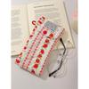 New Pink Heart Small Glasses Bag Flower Bear and Strawberry Pencil Pouch Cute Sweet Women Makeup Bag Gifts