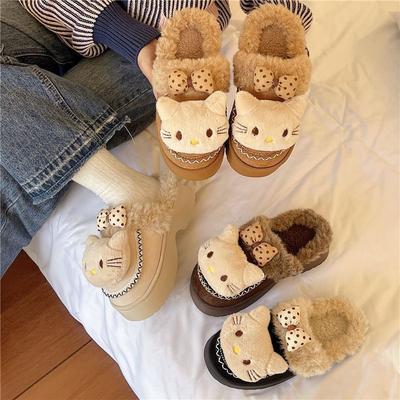 Süße Cartoon Hello Kitty Mao Mao Schuhe Damen Herbst Neu Tragen Pendler Wohnheim Bequem Atmungsaktiv Beutelkopf Hausschuhe