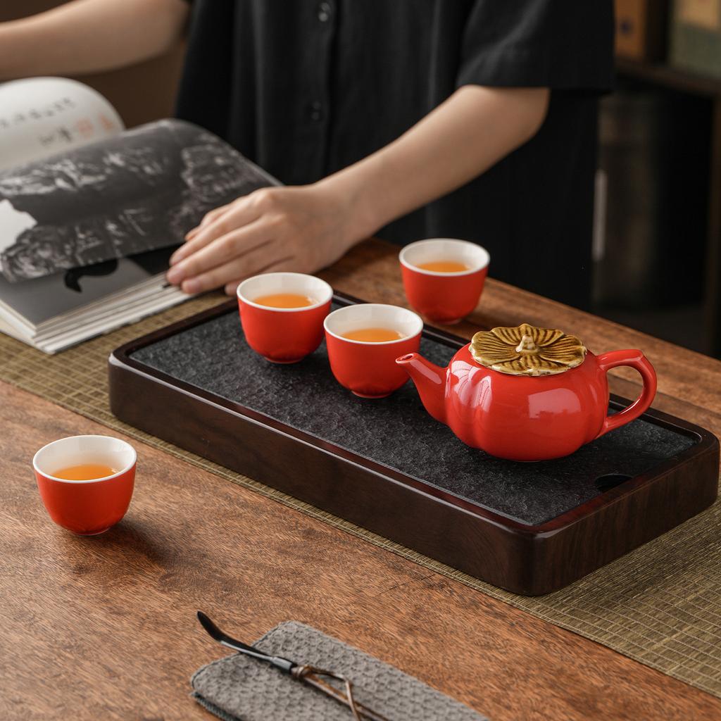 Good persimmon happens persimmon tea set creative wind teapot travel set wedding cute souvenir company